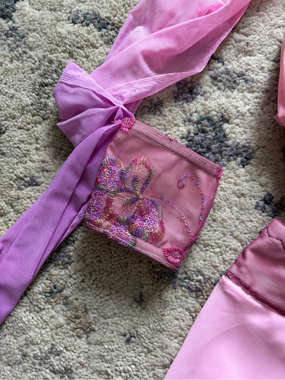 Custom Light Pink Two Piece Dance Costume - Picture 7 of 7